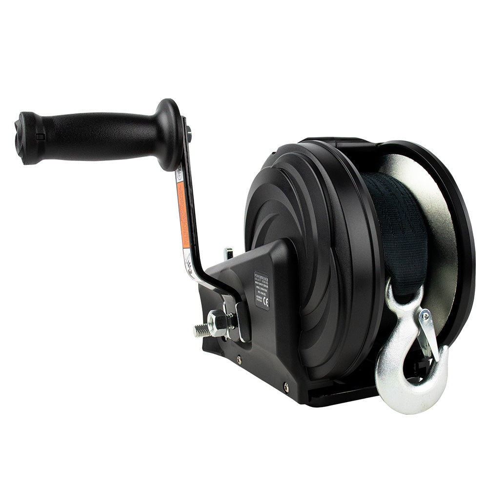 Powerwinch Select Series Winch 2,000lb, 2 Speed, 6" Crank Arm - Carbon Black