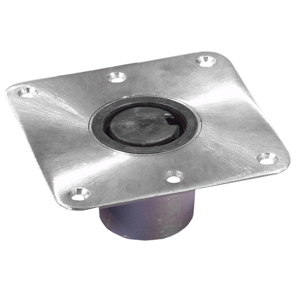 Springfield 2-3/8" Plug-In Stainless Steel Square Base - 7"x7"