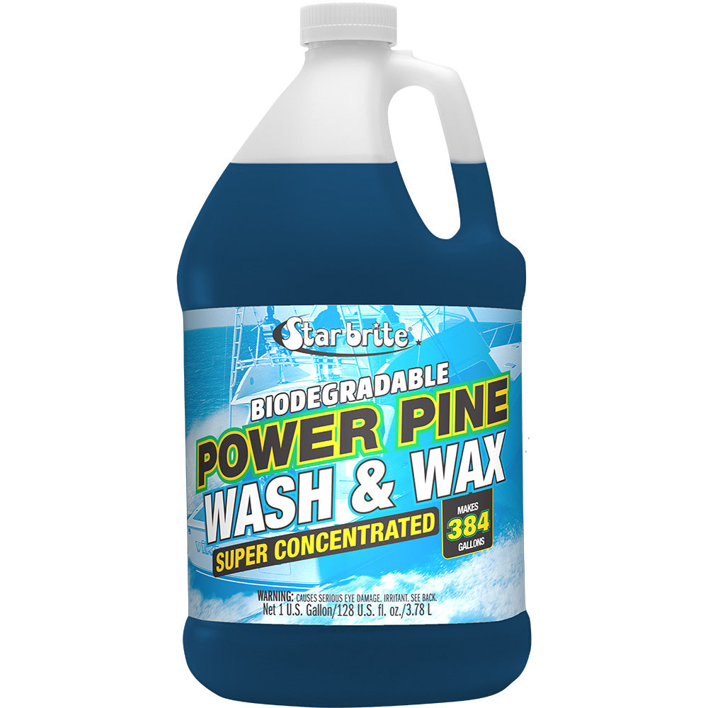 Star brite Power Pine Boat Wash  Wax - Concentrated Marine Grade Formula - 1 Gallon