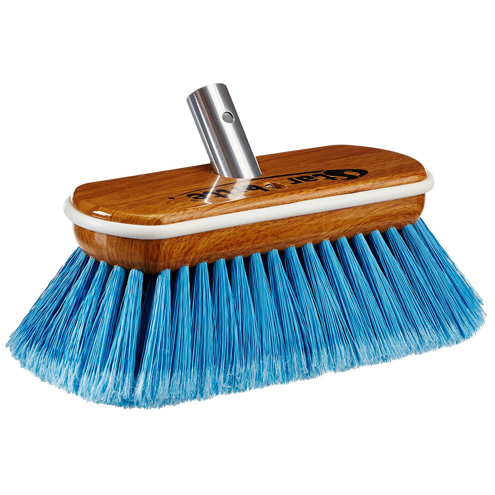 Star brite Premium Medium Blue Bristle 8" Synthetic Wood Block Brush
