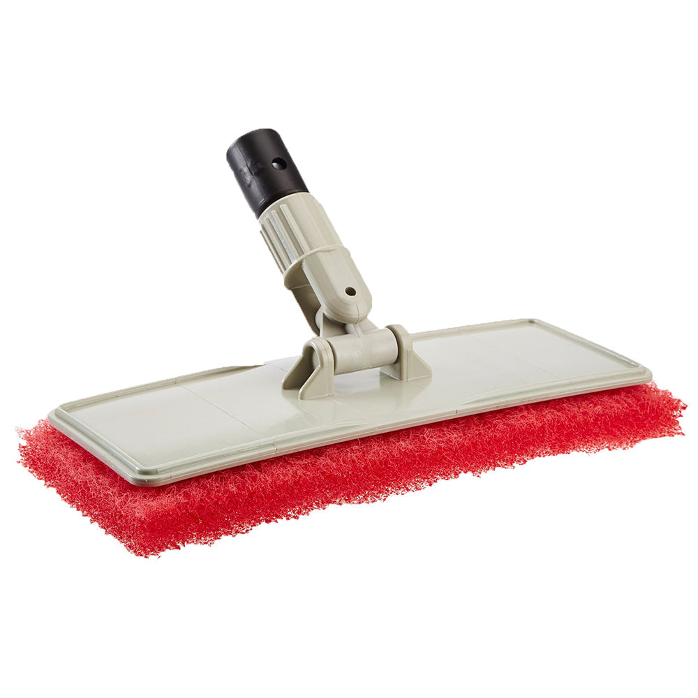 Star brite Large Scrub Pad w/Flexible Head Scrubber - Medium Texture - Red