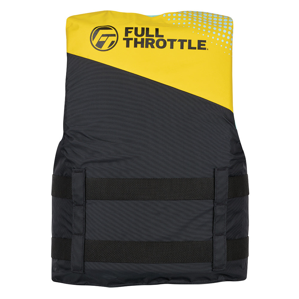 Full Throttle Teen Nylon Life Jacket - Yellow/Black