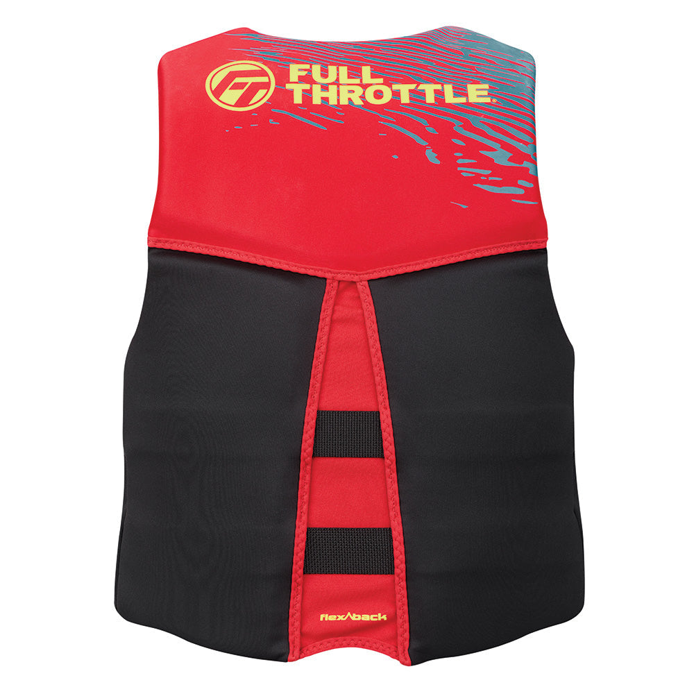 Full Throttle Men's Rapid-Dry Flex-Back Life Jacket - S - Red/Black