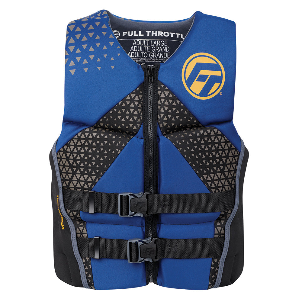 Full Throttle Men's Rapid-Dry Flex-Back Life Jacket - XL - Blue/Black
