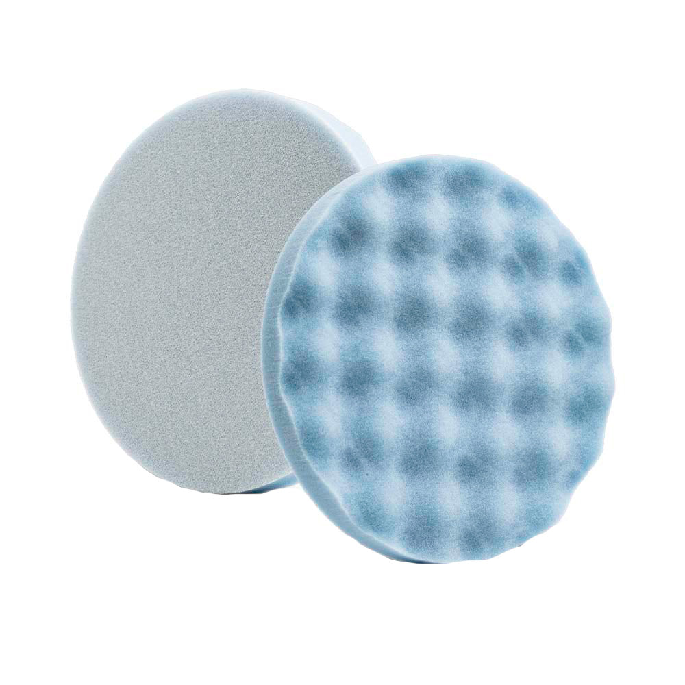 Lake Country Blue Waffle Pro Finessing Foam Pad 8" x 1.5" *2-Pack