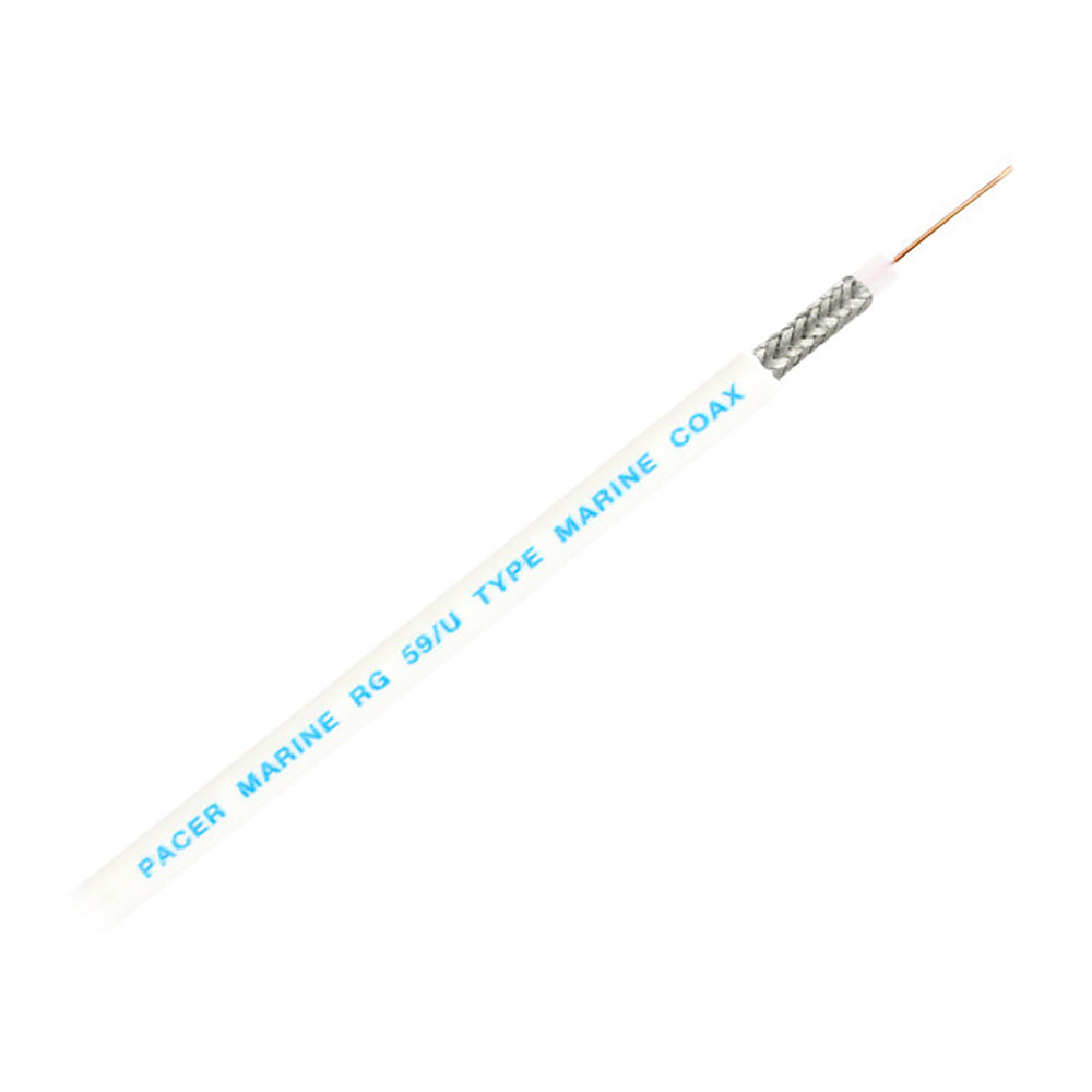 Pacer RG59UW Coax Cable - White - 150'