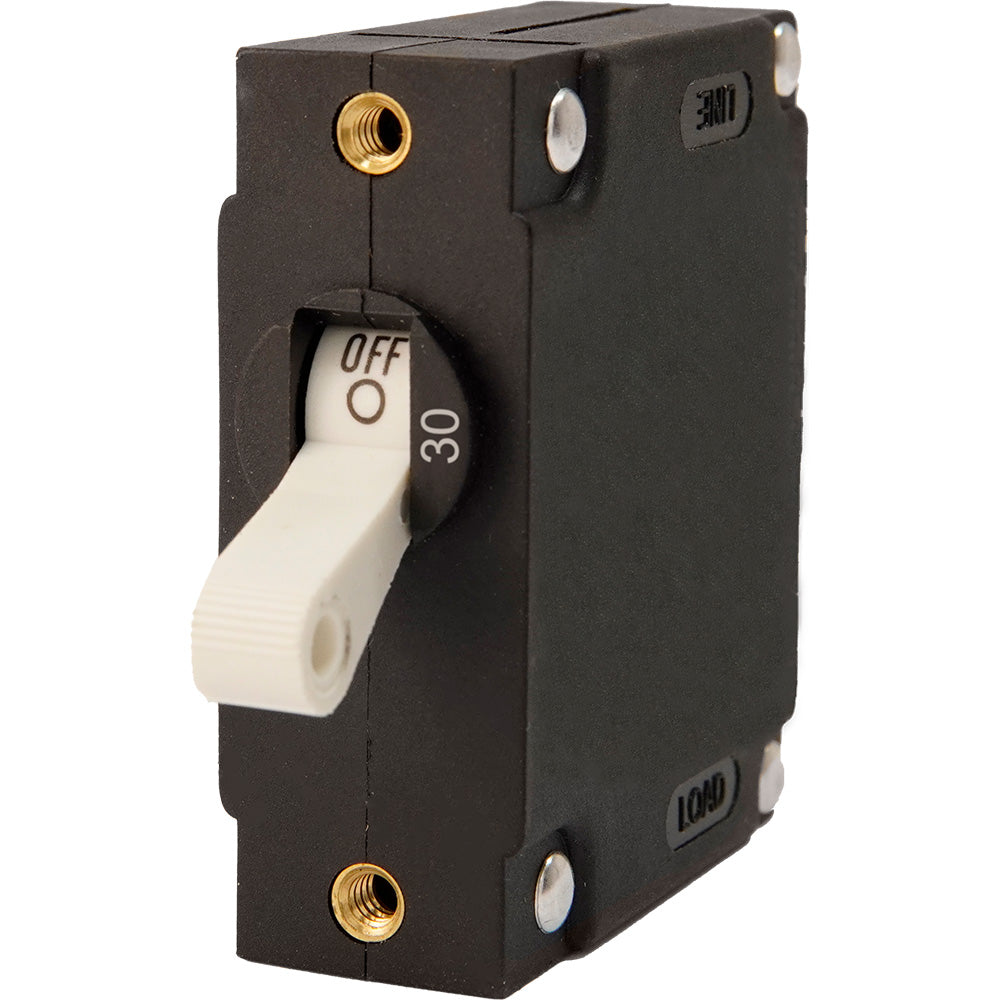 Egis A Series White Toggle Panel Mount Circuit Breaker - Single Pole 30A