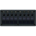 Blue Sea 8371 Water Resistant Panel - 8 Position - Black - Horizontal Mount