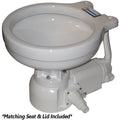 Raritan Sea Era QC Electric Toilet - Marine Size - Integral Pump - Straight  90 Discharge - 12v