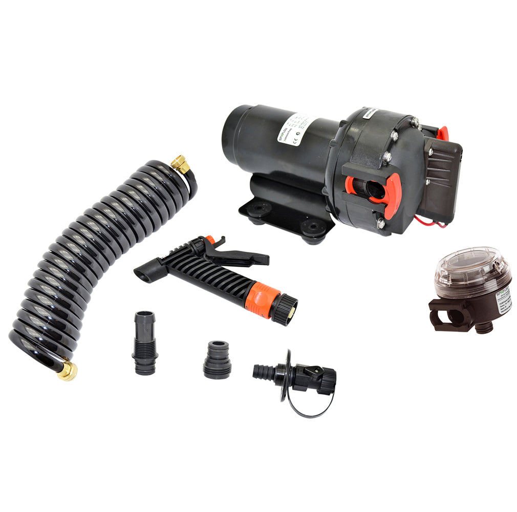 5813858138Johnson Pump Aqua Jet 5.2 GPH Washdown Pump Kit w/Hose - 12V