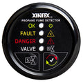 Fireboy-Xintex Propane Fume Detector w/Automatic Shut-Off  Plastic Sensor - No Solenoid Valve - Black Bezel Display