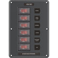 Blue Sea 4322 Circuit Breaker Switch Panel 6 Position - Gray