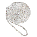 New England Ropes 5/8" Premium 3-Strand Dock Line - White w/Tracer - 15
