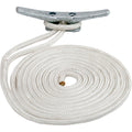 Sea-Dog Double Braided Nylon Dock Line - 3/8" x 20 - White
