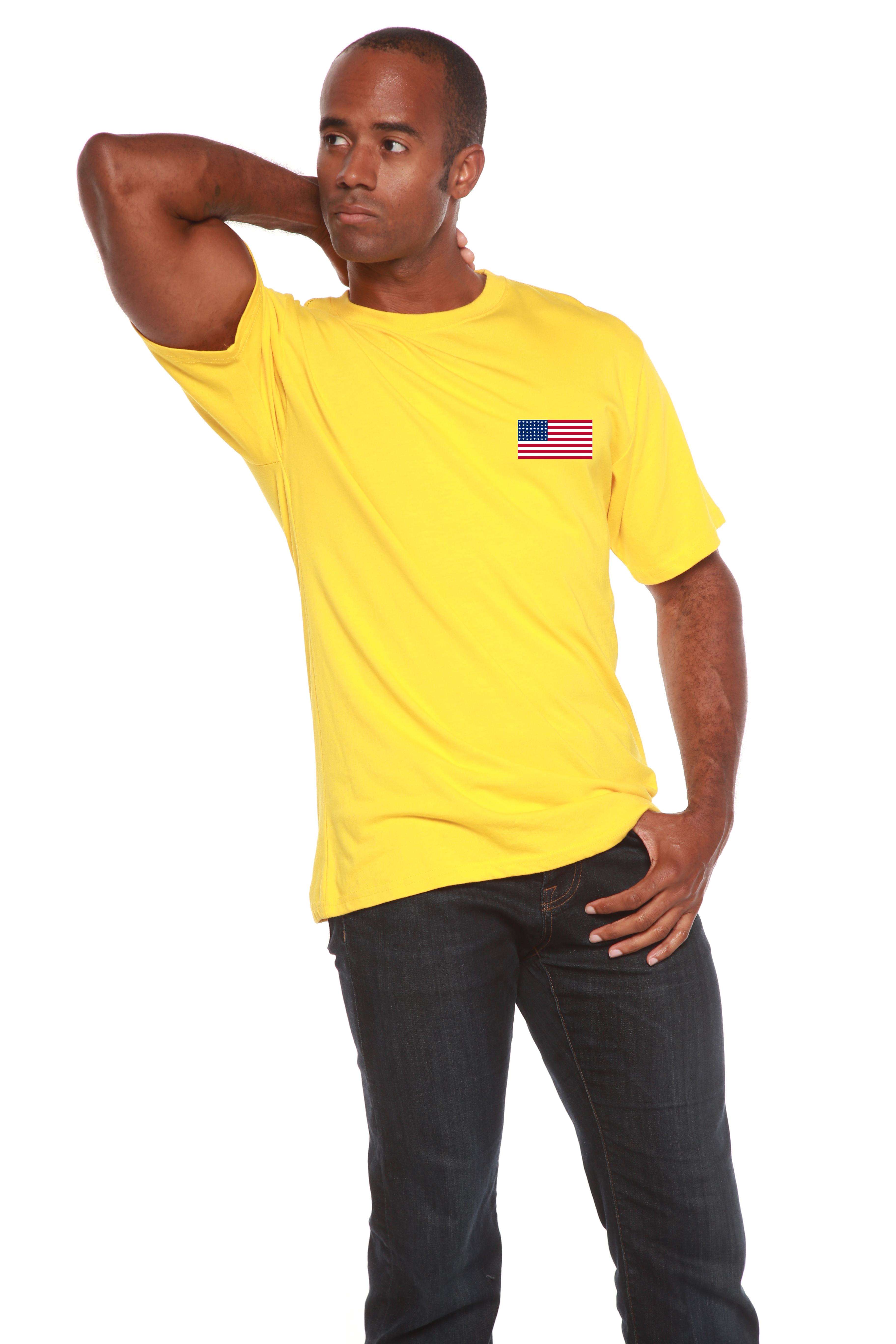 American Flag Men's Bamboo Viscose/Organic Cotton Short Sleeve Graphic T-Shirt