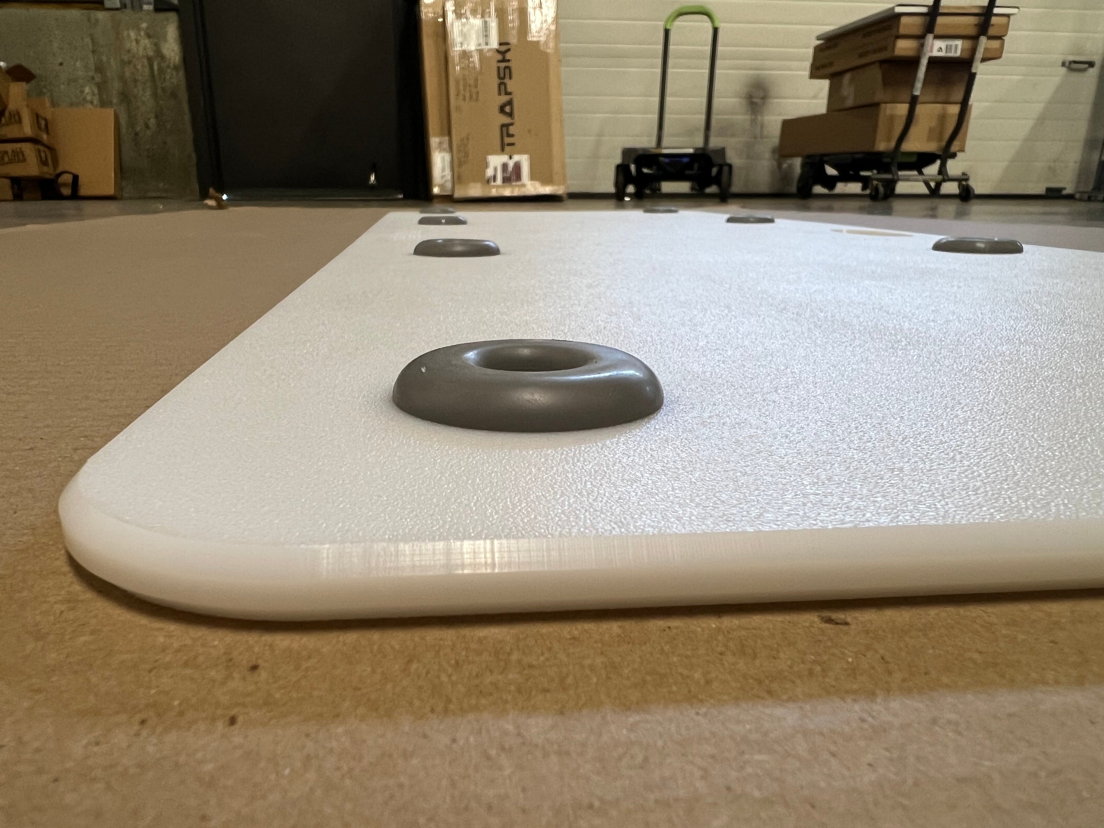 Big Game Cutting Chopping Board 3/8 Inch Thick | Food-Grade HDPE Optional Non-Skid Rubber Feet, Wide Juice Groove | 32 or 48 in x 18 in or 24 in for Tailgates, Coolers and Tables | Easy Grip Handle