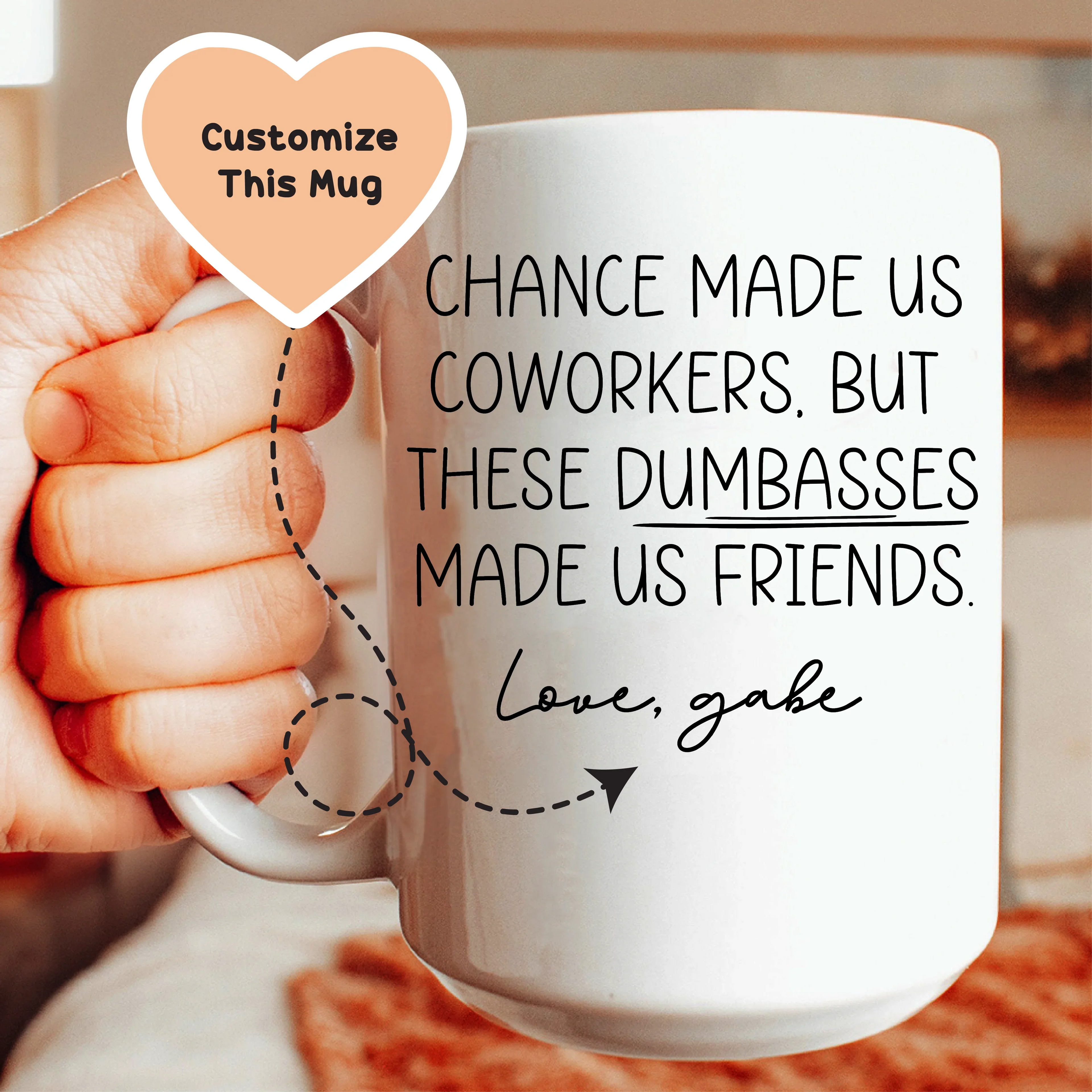 Chance Made Us Coworkers Custom Mug
