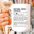 Emotional Support Coworker Custom Mug