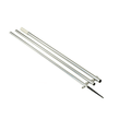 Lee's 12' MKII Bright Silver Pole w/Black Spike - 1 3/8" OD
