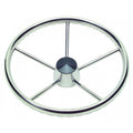 Schmitt Marine 170 Finger Grip Destroyer 5-Spoke 15.5" Stainless Steel Cap 3/4" Tapered Shaft w/Knob