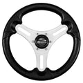 Schmitt Marine Torcello Lite 13" Wheel - Black Polyurethane Wheel w/Silver Spokes  Black Cap- 3/4" Tapered Shaft