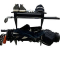 TRAPSKI Single Golf Bag Wall Rack Storage Organizer with Top Rectangle Shelf